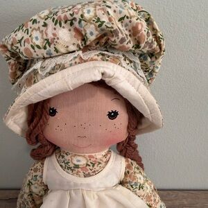 VTG The Original Holly Hobbie 16”Knickerbocker Heather Rag Doll Soft Best Friend